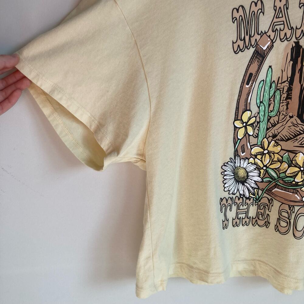 Outlaw Made In The South Graphic Short Sleeve Crop Top Large - Picture 3 of 8